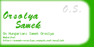 orsolya samek business card